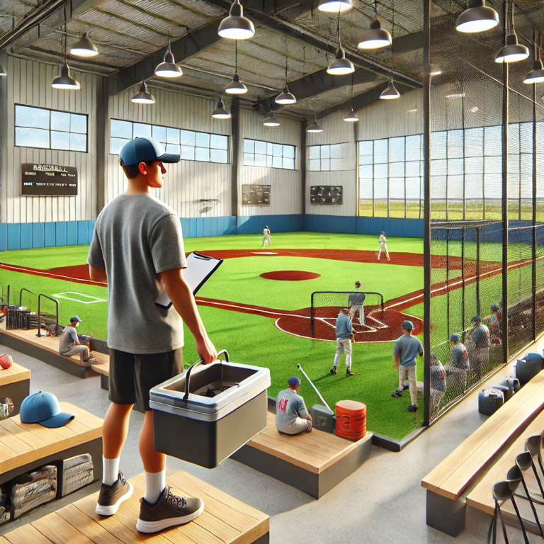 مدير مرافق يشرف على خطة عمل في مكتب حديث